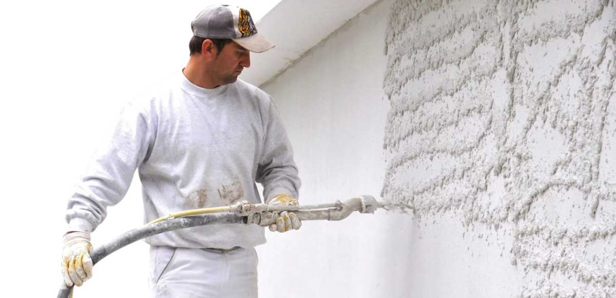 Как работает механизированная штукатурка